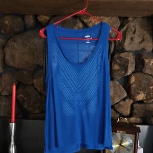 Old Navy Blue Boyfriend Tank